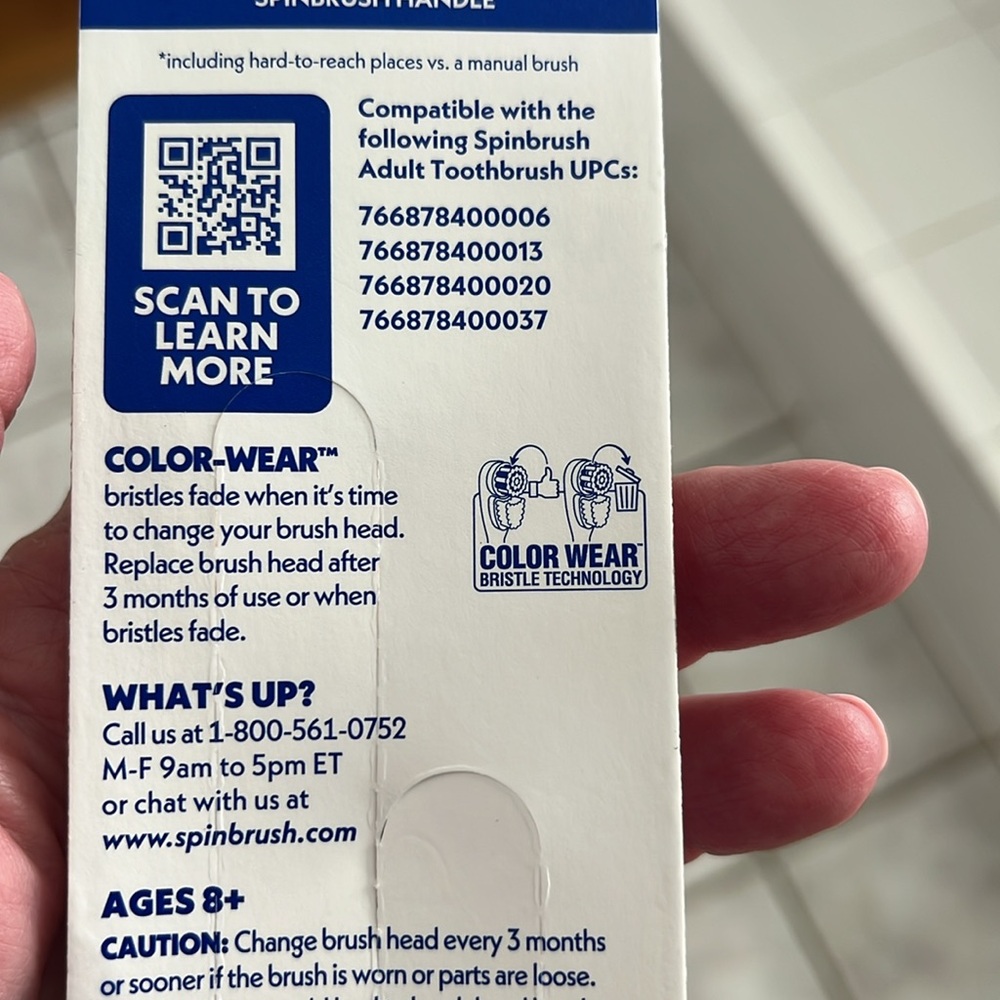 Pro Clean Replacement Brush Heads - White and Blue - Picture 2 of 3